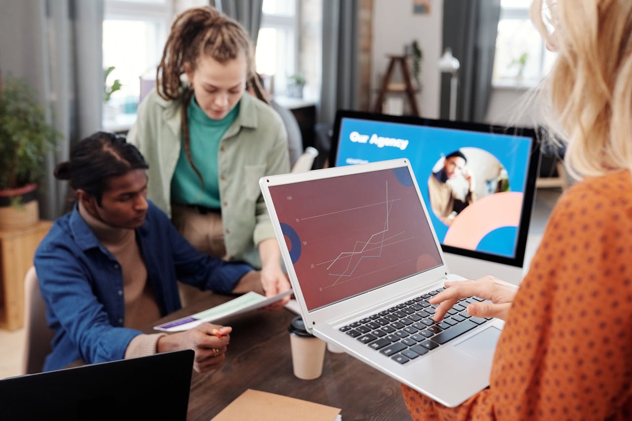 PPC strategist reviewing paid search campaign metrics